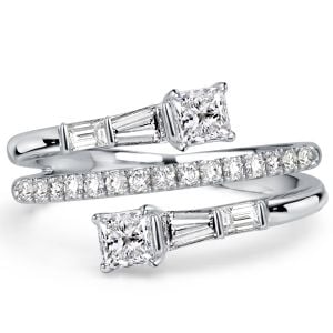Italo Toi Et Moi Princess Cut Spiral Unique Engagement Ring For Women