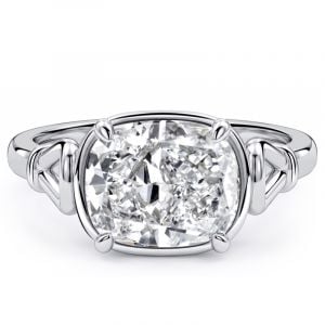 Italo Split Shank Elongated Cushion Cut Engagement Ring For Women