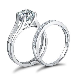Womens Engagement Ring Set