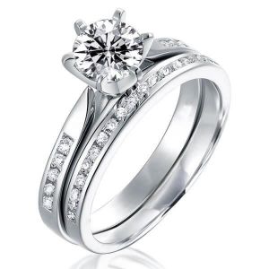 Engagement Ring And Band Set