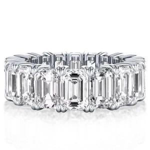 Eternity Double Prong Emerald Wedding Band(8.15 CT. TW.)