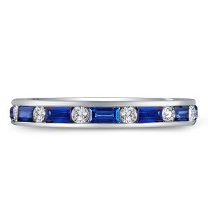 Sapphire Baguette Eternity Band