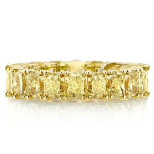 Italo Yellow Topaz Ring Eternity Wedding Band For Women