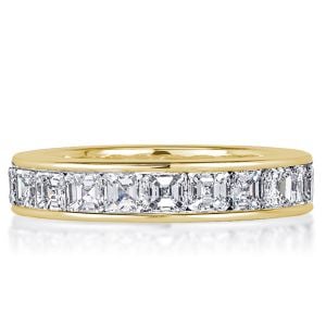 Asscher Cut Eternity Wedding Band For Women