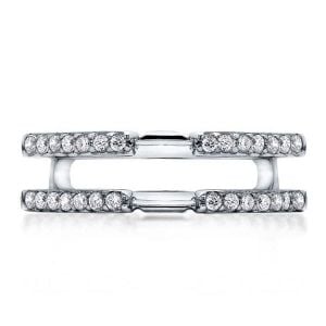 Italo Classic White Sapphire Enhancers Band Ring Guard Enhancers Ring