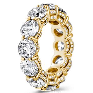 Italo Golden Round Eternity Wedding Band (7.95 CT. TW.)