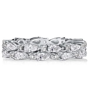 Italo Multi Row Pear Shaped Eternity Band For Women
