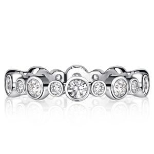 Italo Bezel Set Round Cut Eternity Band Eternity Rings
