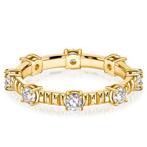 Italo Golden Round Cut Eternity Band For Women Eternity Rings