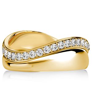 Italo Curved Design Wedding Bands For Women Curved Wedding Band