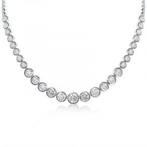 Bezel Tennis Necklace