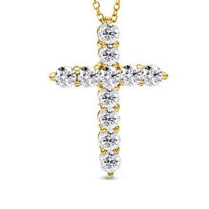 Golden Cross Design Pendant Necklace