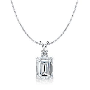 Italo Emerald Cut Necklace For Women Pendant Necklace