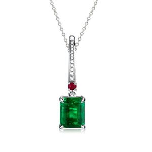 Italo Emerald Green Pendant Necklace For Women