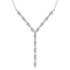 Italo Marquise Cut Lariat Necklace Pendant Necklace For Women