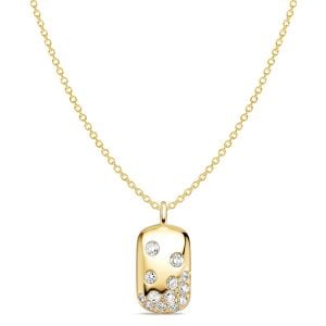 Italo Scattered Waterfall Round Cut Pendant Necklace For Women