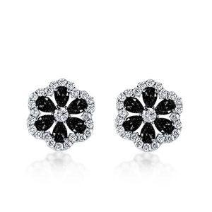 Black Sapphire Stud Earrings