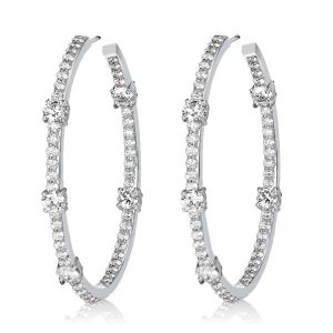 Italo Hoop Earrings For Women Sterling SIlver Earrings