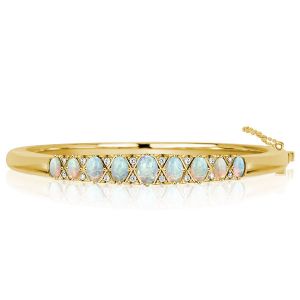Italo Opal Bangle Bracelet Opal Jewelry Vintage Bangle Bracelet