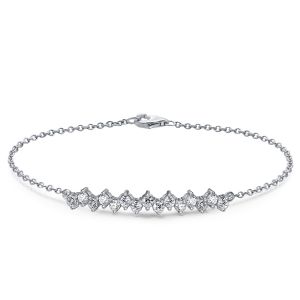 Italo Round Cut Chain Bracelet In Sterling Silver (0.70 CT. TW.)