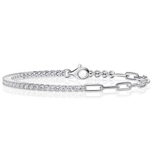 Italo 2.2 MM Round Cut Tennis Link Braclet Tennis Bracelet
