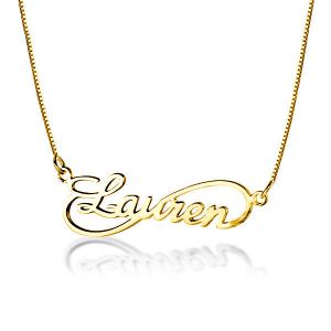 Personalized Love Nameplate Infinity Necklace For Women