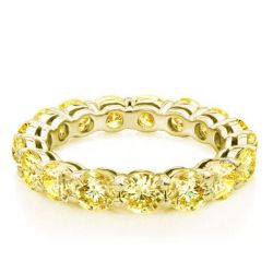 Yellow Sapphire Eternity Band