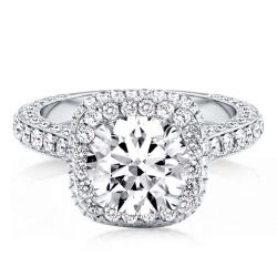 Round Halo Engagement Ring