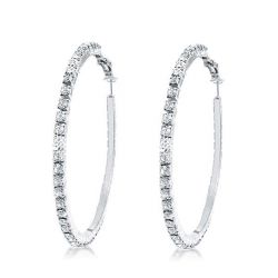 Round Cut Hoop Earrings