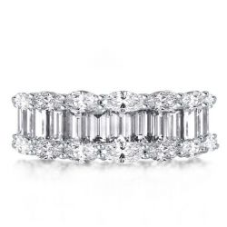 Emerald Cut Wedding Band