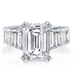 Emerald Cut White Sapphire Ring