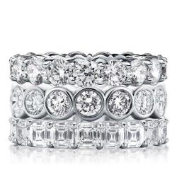 Stacked Eternity Wedding Bands