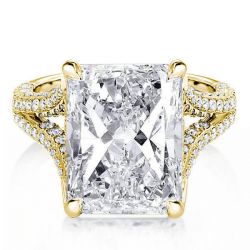 Gold Radiant Cut Engagement Rings