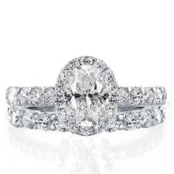 Halo Bridal Set Rings