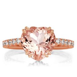 Rose Gold Heart Engagement Rings