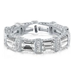 Round Halo Wedding Band