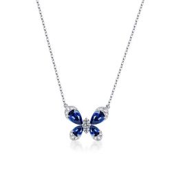 Sapphire Butterfly Necklace