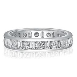 Baguette Round Wedding Band