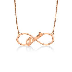 Infinity Name Necklace Rose Gold