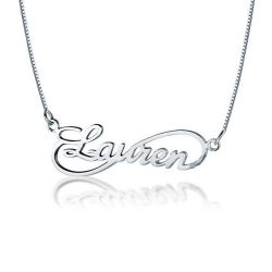 Personalized Love Nameplate Infinity Necklace