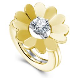 Flower Wedding Ring Set