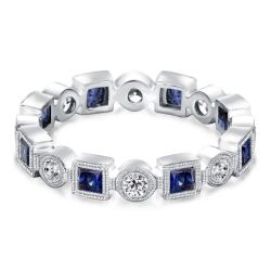 bezel set wedding band