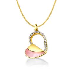 gold heart pendant necklace