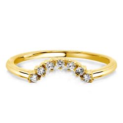 V Shaped Gold Wedding Band