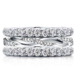 Round Cut Stackable Band Set