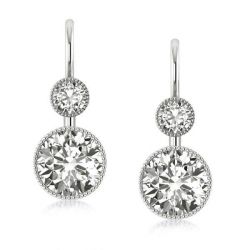 Classic Round Silver Drop Earrings