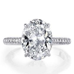 Oval Created Engagement Ring