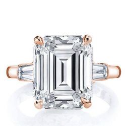 Rose Gold Emerald Cut Ring