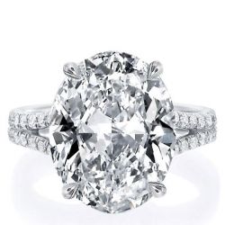 Oval Split Shank Engagement Ring