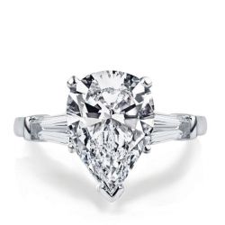 Pear Three Stone Engagement Ring